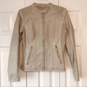 NWT Kenneth Cole Reaction Cream Zip Up Jacket